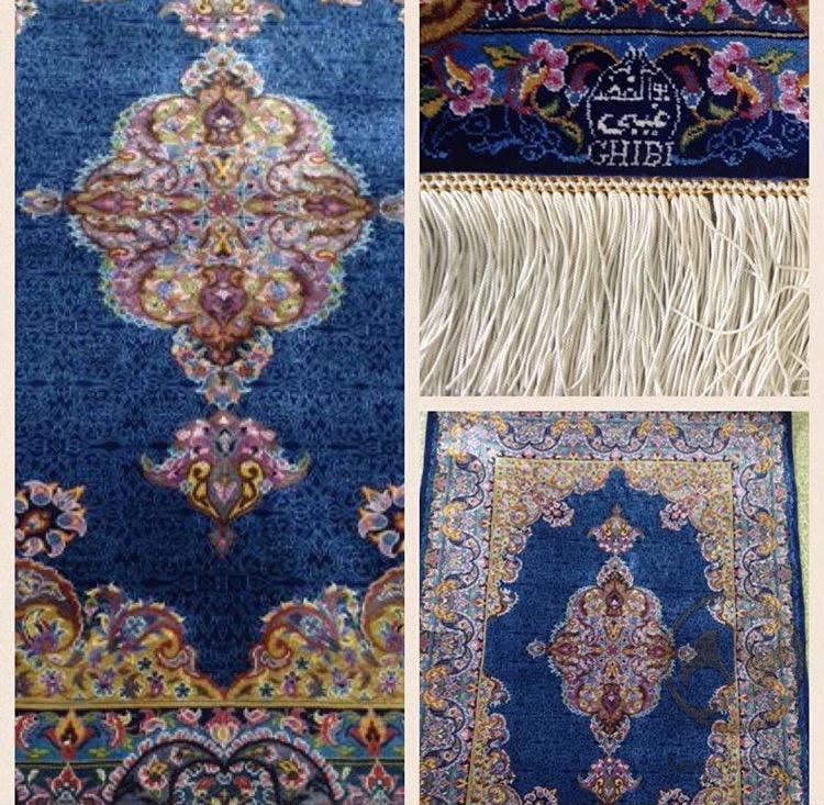 Custom Blue Persian Rug Weaving Art Showcase